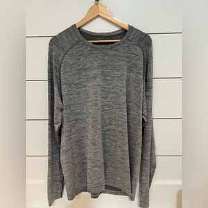 Lululemon Get Outside Get Sweaty Time to Get Dirty XL Gray Long Sleeve Shirt